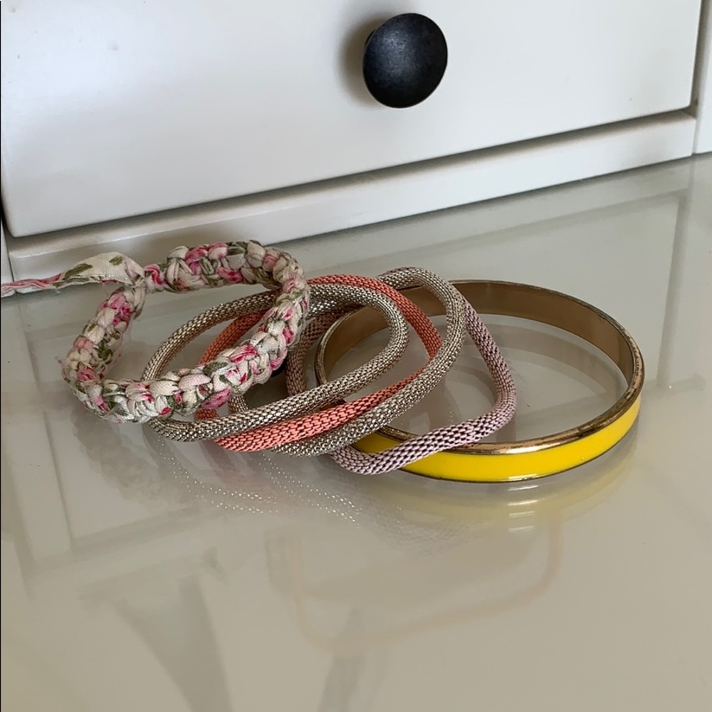 Set of bracelets and a bangle